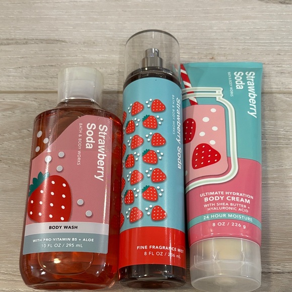 Strawberry Soda Body Wash, Fragrance Mist, and Body Cream Set - Picture 2 of 2